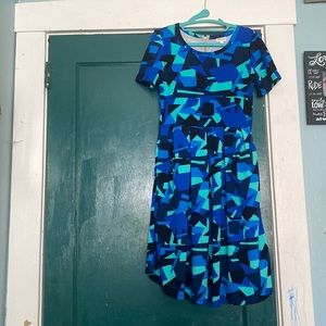 Blue pattern dress